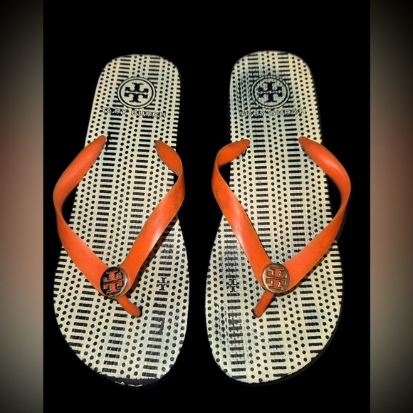 Tory Burch Heeled Thong Flip Flops Women’s Size 10 - Picture 1 of 6